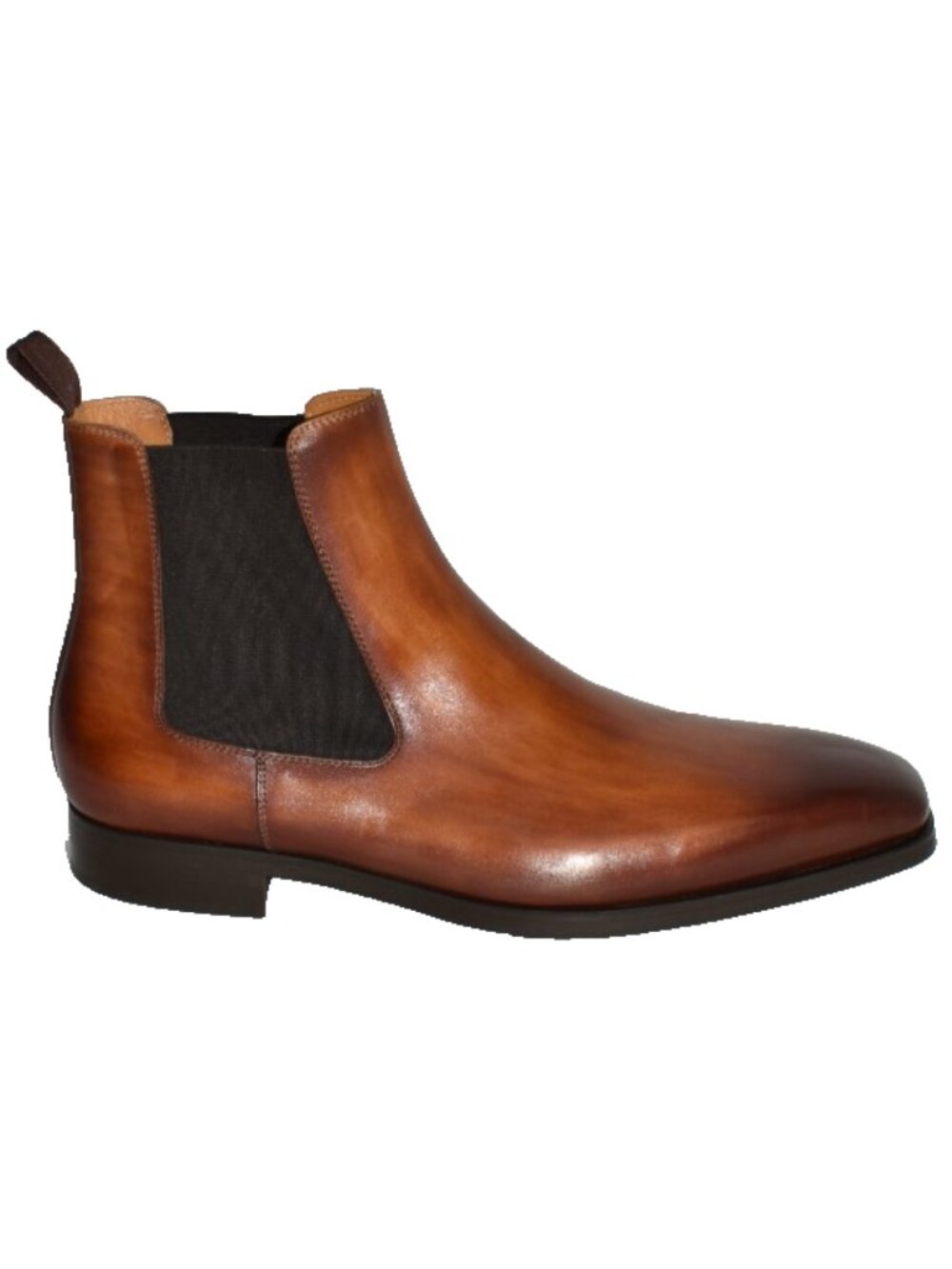 New! MAGNANNI Riley Smooth Leather Chelsea Boots Cognac Brown Size 10.5 M DD150A